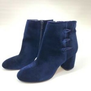 Nine West Shoes - Nine West Navy Velvet Booties 8.5 KHRAINE Nine West Shoes - Nine West Navy Velvet Booties 8.5 KHRAINE